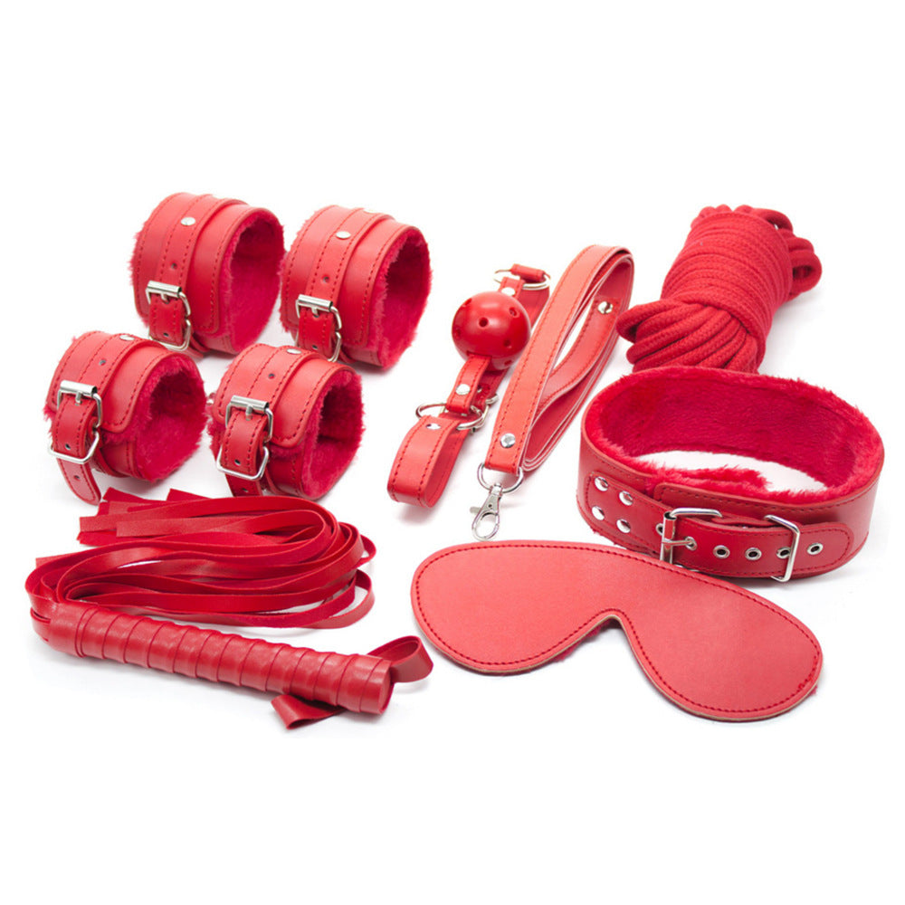 Yeain leather plush 7-piece SM bondage kit