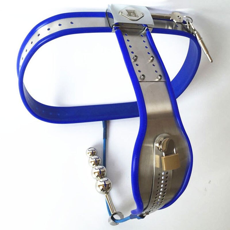 Black Emperor Stainless Steel Female Chastity Device With Anal Plug