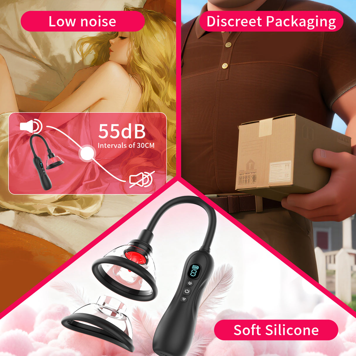 Tongue Licking Nipple clitoris Sucker Massager Sex toy