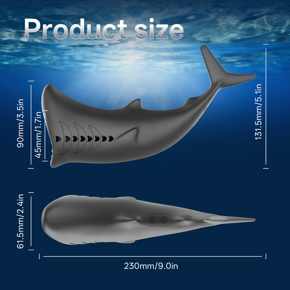 Vibrating Shark shaped Penis Enhancers Trainer Mens Masturbator app control