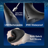 Vibrating Shark shaped Penis Enhancers Trainer Mens Masturbator app control