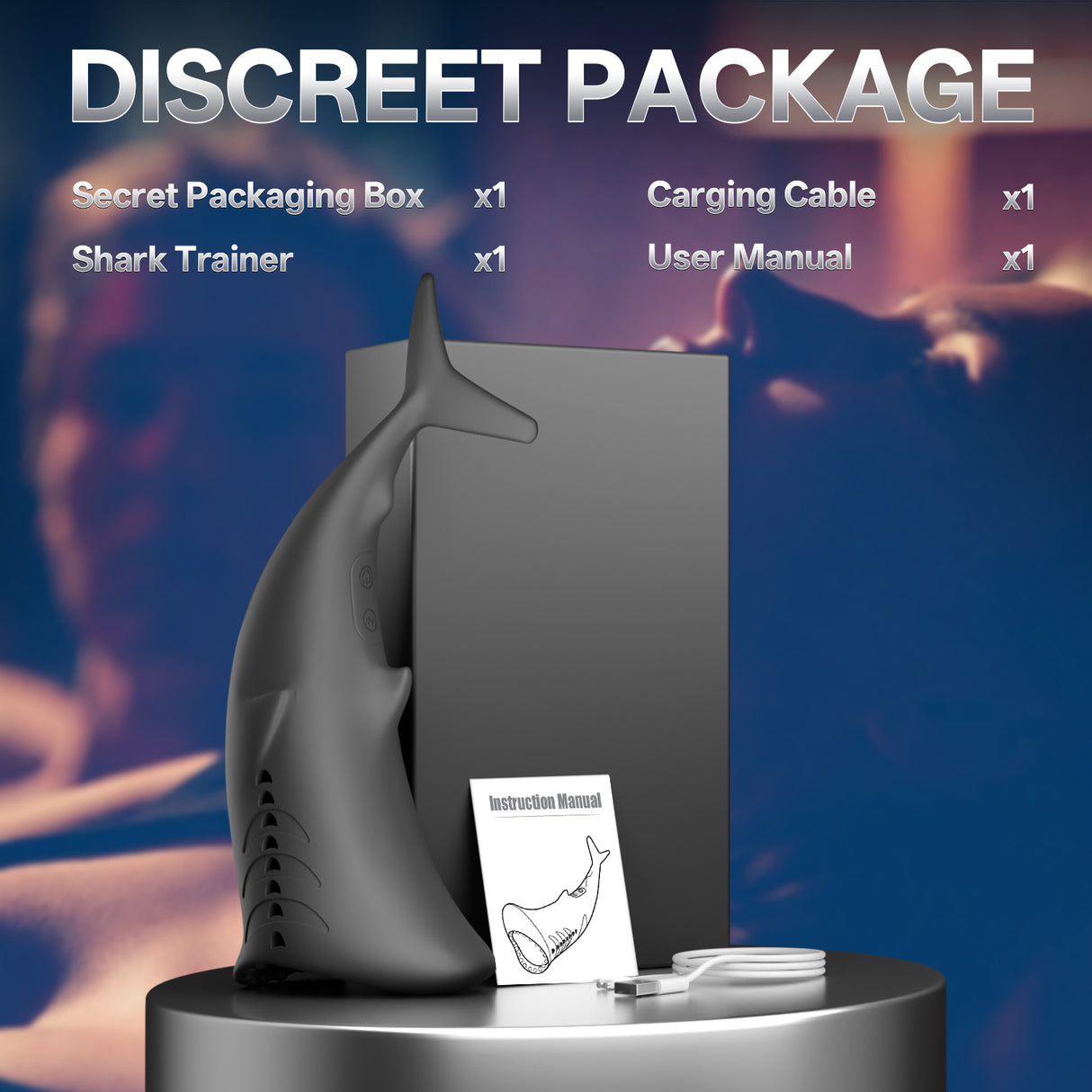 Vibrating Shark shaped Penis Enhancers Trainer Mens Masturbator app control