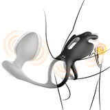 4 In 1 vibrating anal plug cock ring couple sex toys with remote control