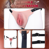 G1153 Fantasy Femboy Wearable Vagina Pants Flesh Like Realistic Silicone Sex Toy for Gay Lesbian