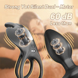 4 In 1 vibrating anal plug cock ring couple sex toys with remote control