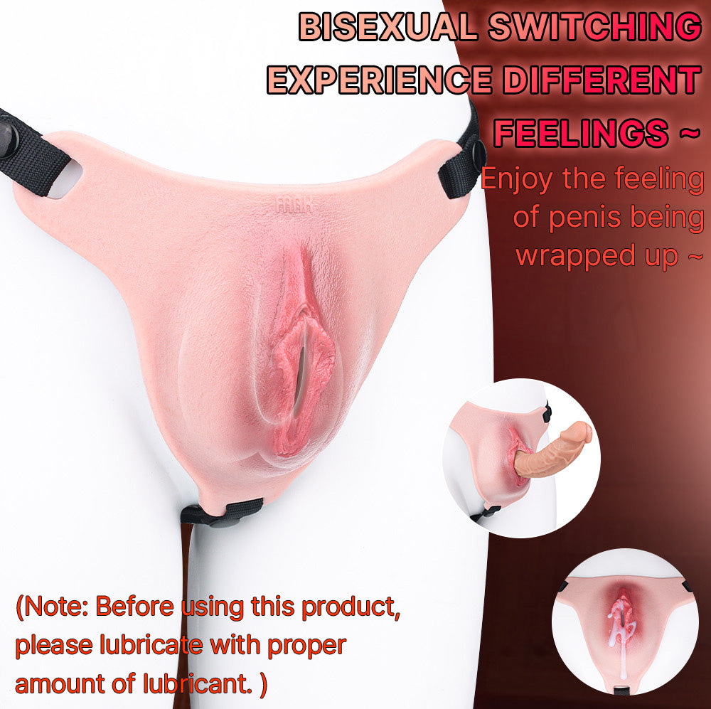 G1152 Wearable Fantasy Realistic Pussy Pant Exclusive Gay Sex Kit for Male Homosexual Play