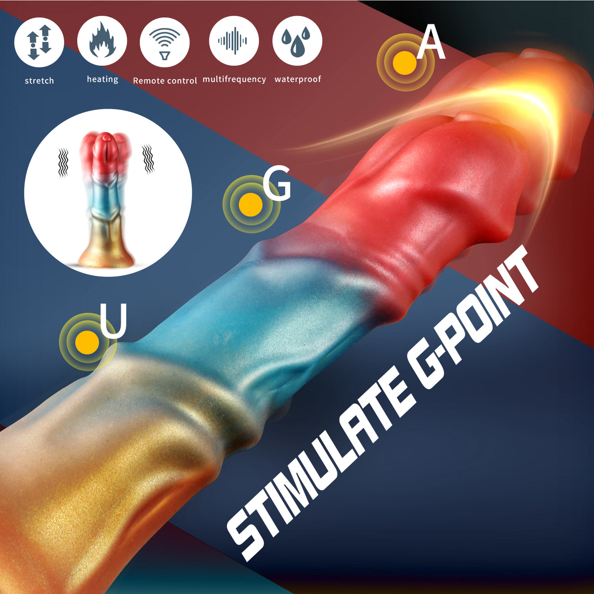 Alien Horse Simulation Thrusting Dildo 8 Inches