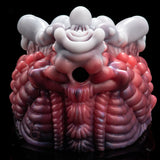Fantasy Alien Pussy Grinder Sex Toy Platinum Silicone Vibrating Male Masturbator
