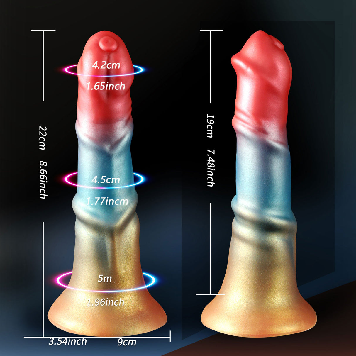 Alien Horse Simulation Thrusting Dildo 8 Inches