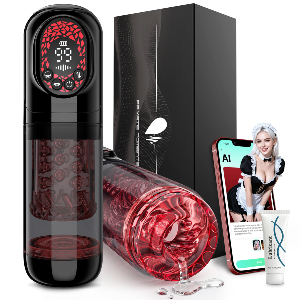 Venusfun Pleasure Master Automatic Masturbator 9 Modes Thrust Rotate Suction App Control