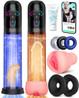 Aierle 2-IN-1  Electric Vacuum Pump Sex Toys Male Enlarger Male with APP control