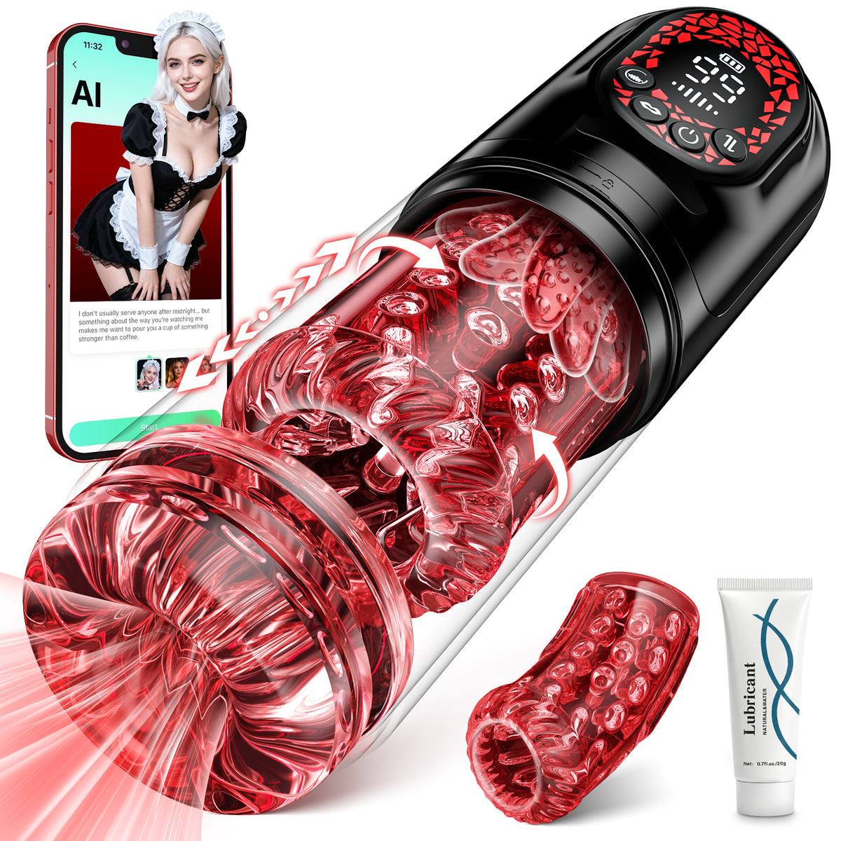 Venusfun Pleasure Master Automatic Masturbator 9 Modes Thrust Rotate Suction App Control