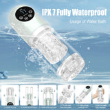 Male Masturbator Penis Pump With Upgrade 7 Thrusting Rotating Vibrating Sucking Licking Modes