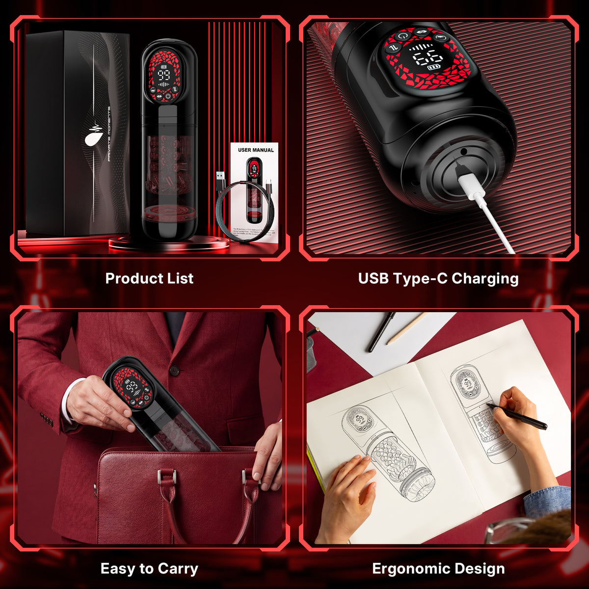 Venusfun Pleasure Master Automatic Masturbator 9 Modes Thrust Rotate Suction App Control