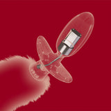 UPKO Remote control Swinging&Vibrating Anal Plug With Fox Fur Tail