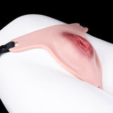 G1155Wearable Flesh Pink Silicone Fake Vagina Pussy Panty Femboy Strap On Sex Toy for Gay Lesbian