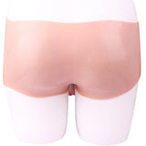 FAAK Wearable Hollow Penis Dildo Silicone Leather Pants for Men