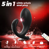 Whale Electric Shock & Vibrating Anal Plug App-Controlled