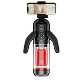 Multi-Frequency Vibration Male Penis Massaging Blowjob Cup - Dual Handle Rotating Masturbation Toys