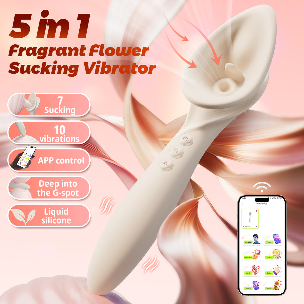 YEAIN Scent Wave II: 5-in-1 Fragrant Flower Sucking Vibrator