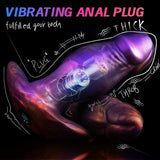 Realistic large vibrating butt plug with remote control for Men Women