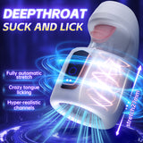Tongue Licking telescopic cup men penis masturbation cup