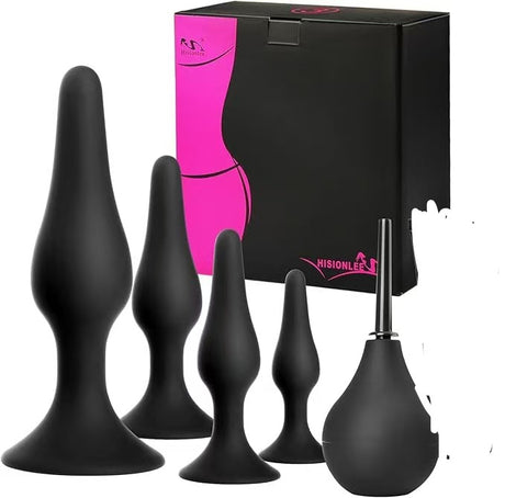 Silicone Anal Plugs Anal Sex Training Kit for Women Male and Beginners