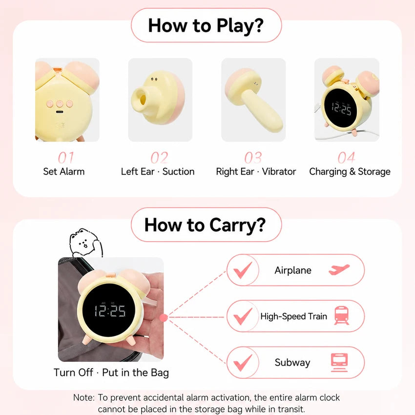 Adult Clock Alarm Sucking Vibrator App Remote Control
