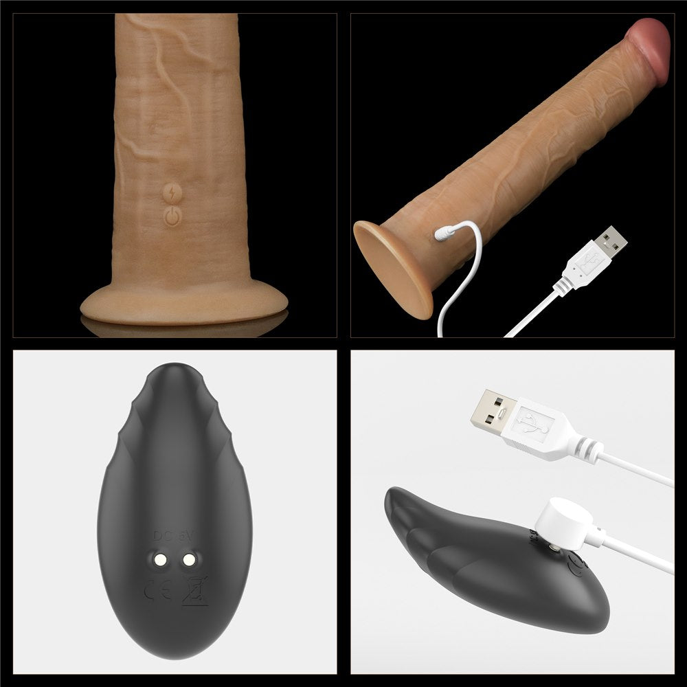 10'' DUAL LAYERED PLATINUM SILICONE ROTATOR
