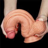 10'' DUAL LAYERED PLATINUM SILICONE COCK – FLESH