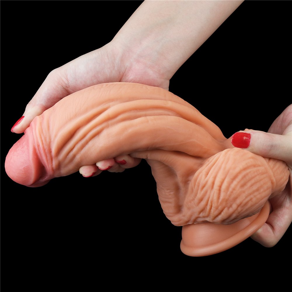 10'' DUAL LAYERED PLATINUM SILICONE COCK – FLESH