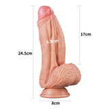 10'' DUAL LAYERED PLATINUM SILICONE COCK – FLESH