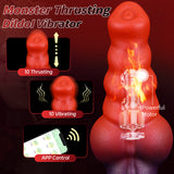 Large Vibrating Thrusting Dildo vibrator butt plug with APP control