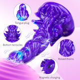 8 Inch One Button Control 10 Vibration Modes Alien Dildo Vibrator