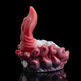 Alien Tentacle Grinder Sex Toy | Platinum Silicone Male Masturbator with Open Channel & Vibrator Slot