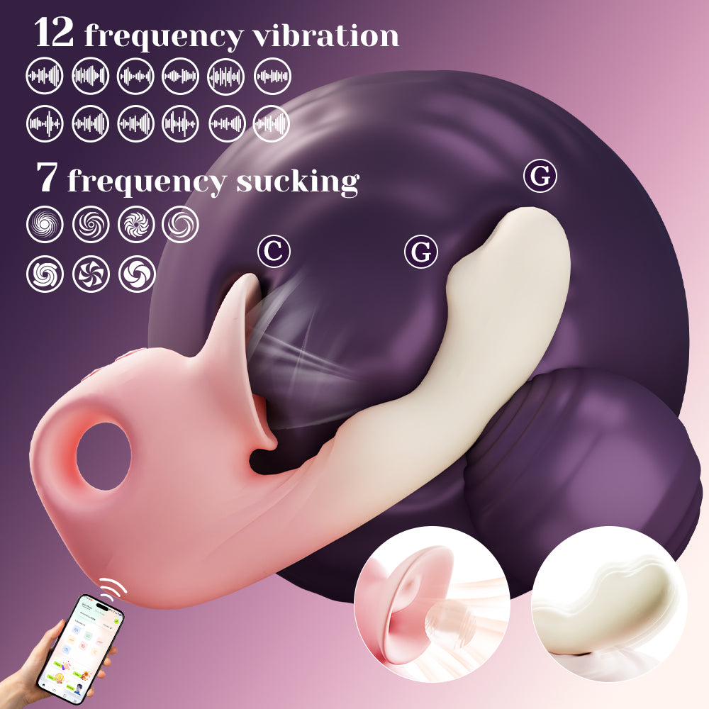 Yeain Rhapsody Clit Sucking Licking G-Spot Vibrator Dildo with APP control