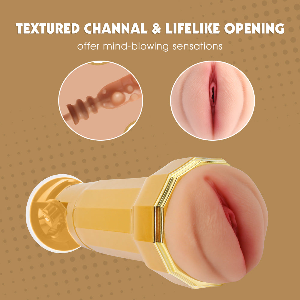 Abbie Realistic Vagina Cup strong suction masturbation cup for men
