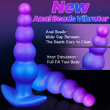 8.07 in New Anal Beads vibrator with remote control.