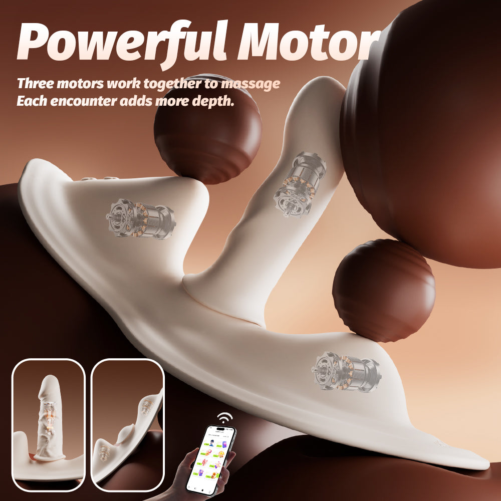 YEAIN APP Remote Control Vibrating Dildo Cushion Heating Telescopic and Detachable Design