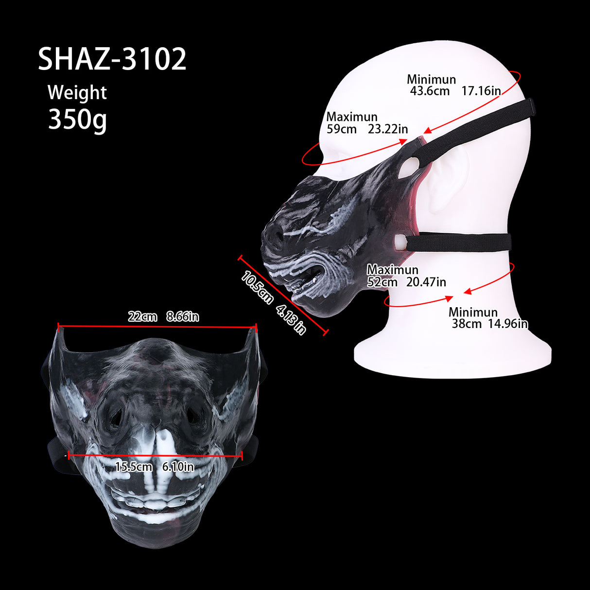 Skull Fantasy Strap On BDSM Masks Adjustable Silicone Sex Toys