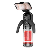 Multi-Frequency Vibration Male Penis Massaging Blowjob Cup - Dual Handle Rotating Masturbation Toys