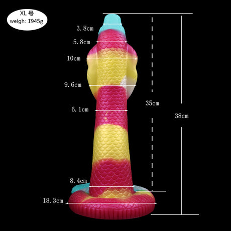 FAAK Realistic Cobra Snake Monster Dildo with strong Suction cup