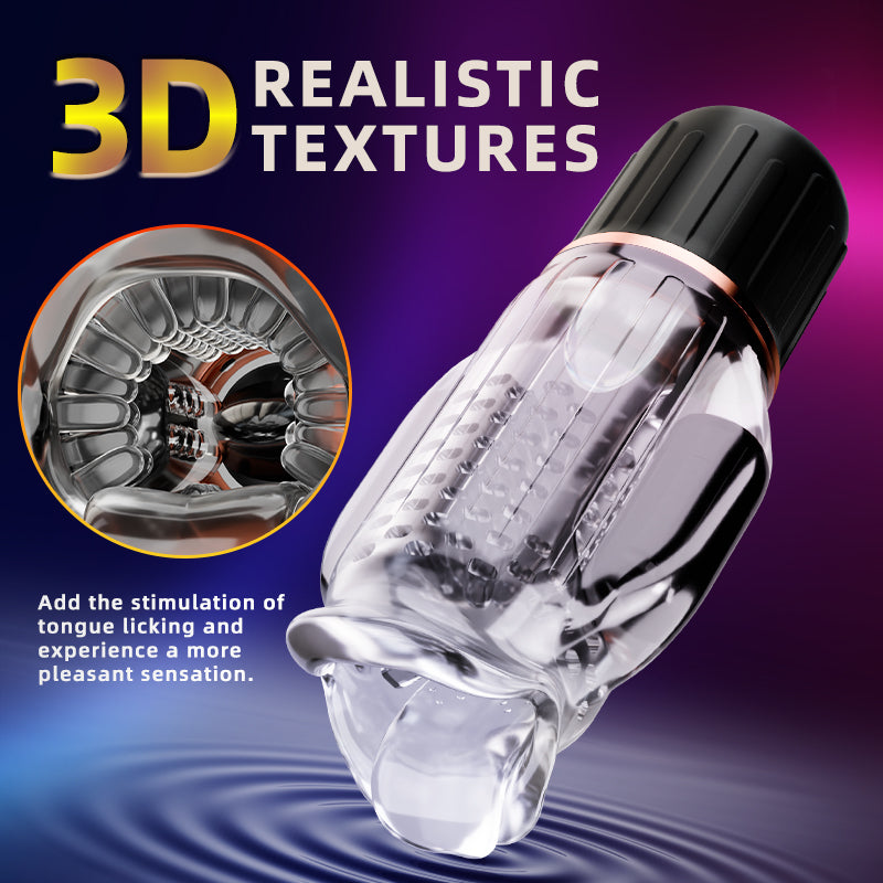 Mini Cyclone Oral Masturbator tongue licking vibrator