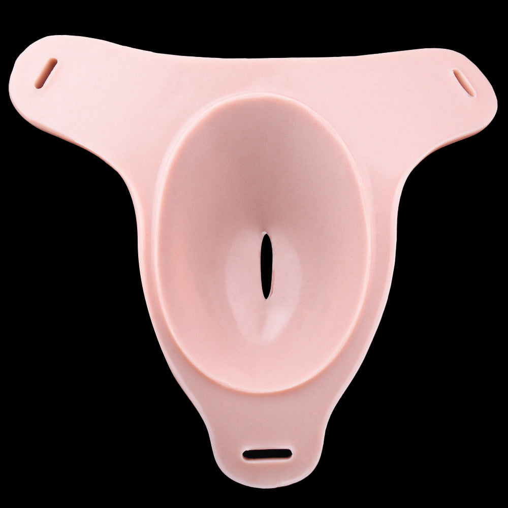 G1155Wearable Flesh Pink Silicone Fake Vagina Pussy Panty Femboy Strap On Sex Toy for Gay Lesbian