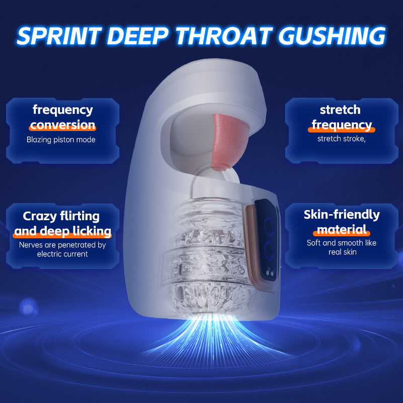 Tongue Licking telescopic cup men penis masturbation cup