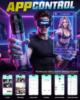 Aierle 2-IN-1  Electric Vacuum Pump Sex Toys Male Enlarger Male with APP control