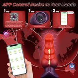Large Vibrating Thrusting Dildo vibrator butt plug with APP control