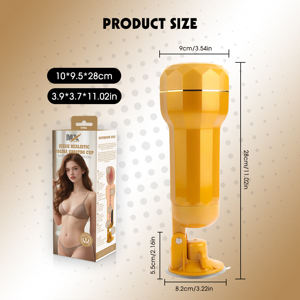 Jessie Realistic Vagina Cup male handfree masturbator for men