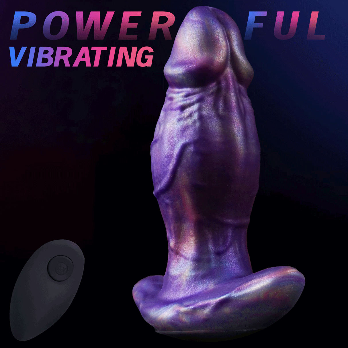 Realistic large vibrating butt plug with remote control for Men Women