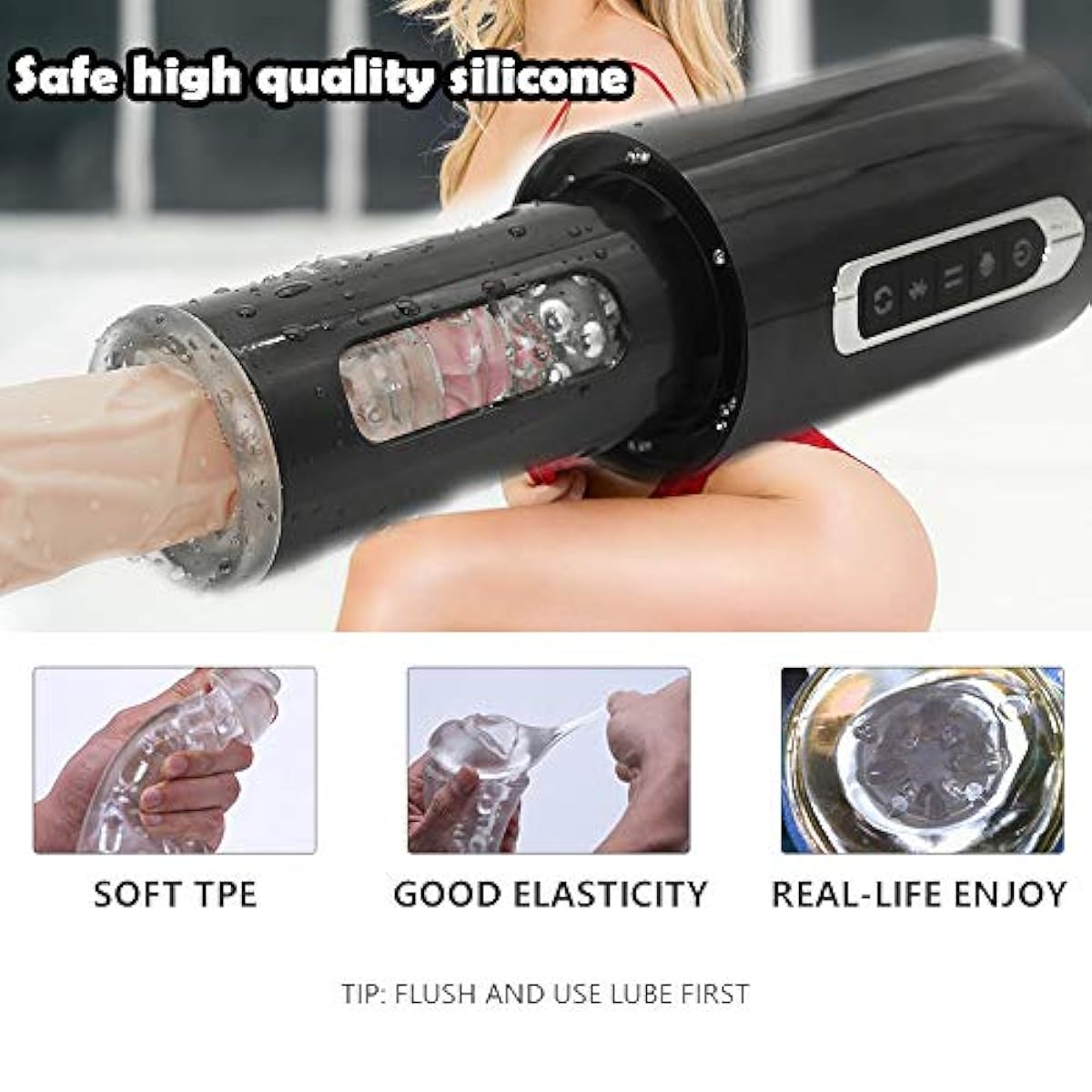Omysky Male Automatic Telescopic Masturbation Intelligent Voice Pussy Blowjob with Bluetooth